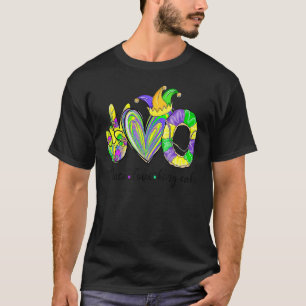 Peace Liebe King Cake Mardi Gras Party Karneval 1 T-Shirt