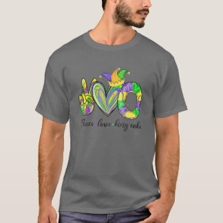 Peace Liebe King Cake T Men Women Kinder Mardi Gr T-Shirt