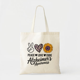 PEACE LIEBE KURZ Alzheimer's Bewusstsein Tragetasche