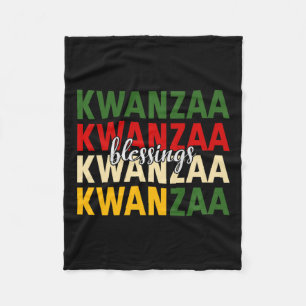 Peace Liebe Kwanzaa Segen Weihnachts-Afrikanisches Fleecedecke