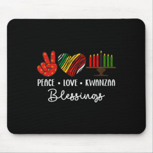 Peace Liebe Kwanzaa Segen Weihnachts-Afrikanisches Mousepad