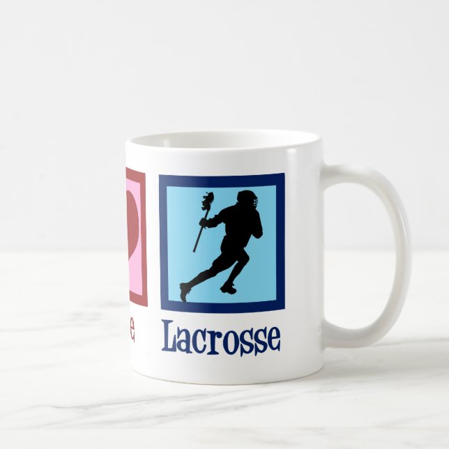 Peace Liebe Lacrosse Kaffeetasse (Rechts)