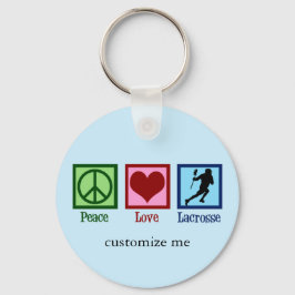 Peace Liebe Lacrosse Schlüsselanhänger