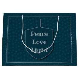 Peace Liebe Light Dreidel Star Snowflakes Große Geschenktüte