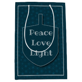 Peace Liebe Light Dreidel Star Snowflakes Mittlere Geschenktüte