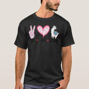 Peace Liebe Llamas Just A Girl Liebe Llamas Lla T-Shirt