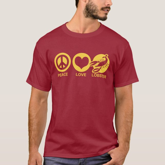 Peace Liebe Lobster T-Shirt (Vorderseite)