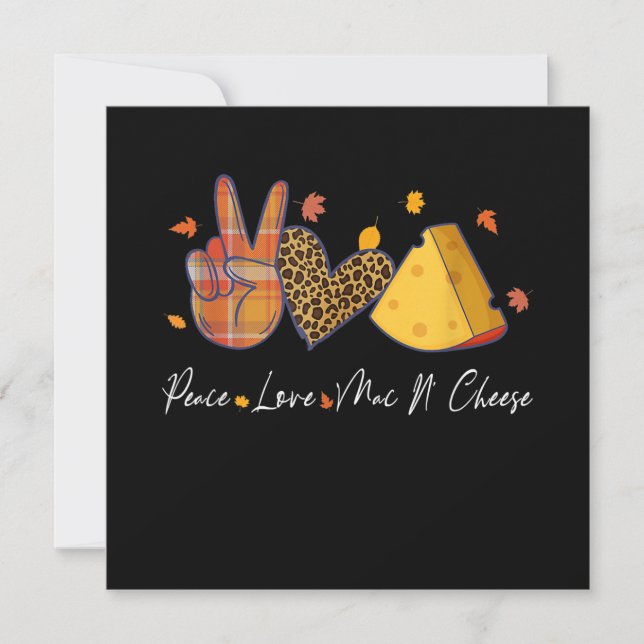 Peace Liebe Mac N Chef Halloween Erntedank Einladung (Vorderseite)