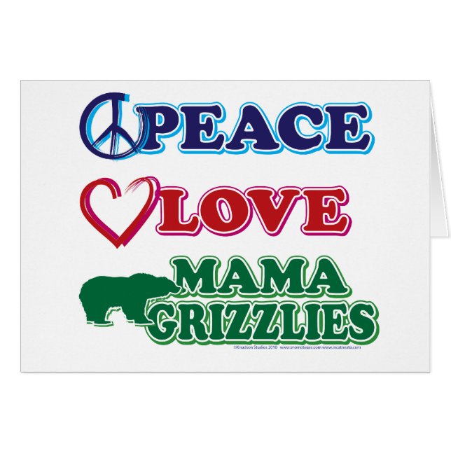 Peace-Liebe-Mama-Grizzlies (Vorderseite (Horizontal))