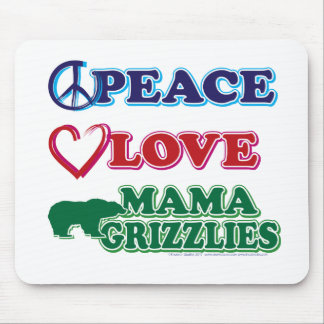 Peace-Liebe-Mama-Grizzlies Mousepad