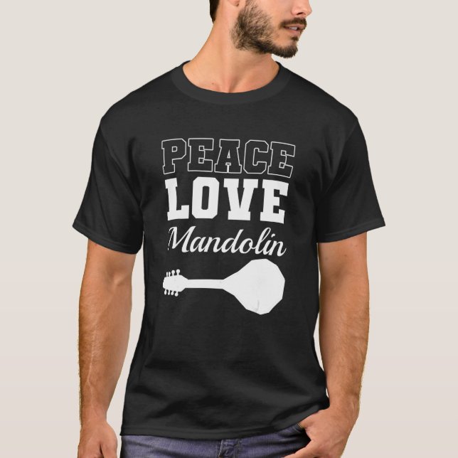 Peace Liebe Mandolin Maestro T-Shirt (Vorderseite)