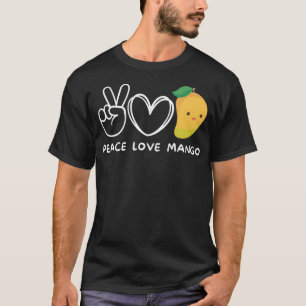 Peace Liebe Mango Retro Mango Lover Fruit Lover T-Shirt