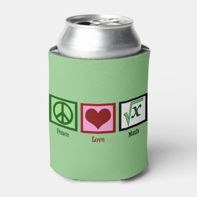 Peace Liebe Math Dosenkühler (Kanne Vorderseite)