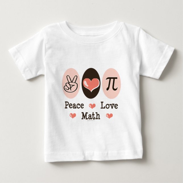 Peace Liebe Math Säugling Long Sleeve T-Shirt (Vorderseite)