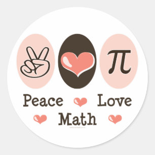 Peace Liebe Math Stickers