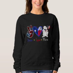 Peace Liebe Merica USA Fahne Silkie Chicken Sweatshirt
