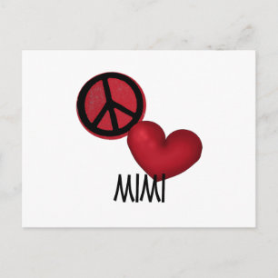 Peace Liebe Mimi Postkarte