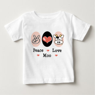 Peace Liebe Moo Cow Säugling Langschläfer Teemasch Baby T-shirt