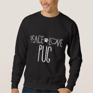 Peace Liebe Mops Hund liebt essenziellen T - Shirt