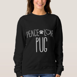 Peace Liebe Mops Hund liebt essenziellen T - Shirt