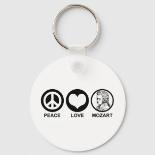 Peace Liebe Mozart Schlüsselanhänger
