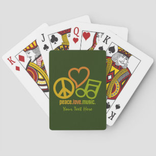 Peace Liebe Music - benutzerdefinierte Spielkarten