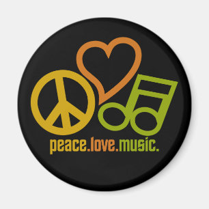 Peace Liebe Music Magnet