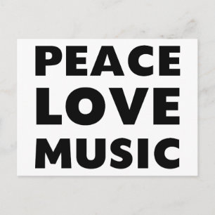 Peace Liebe Music Postkarte