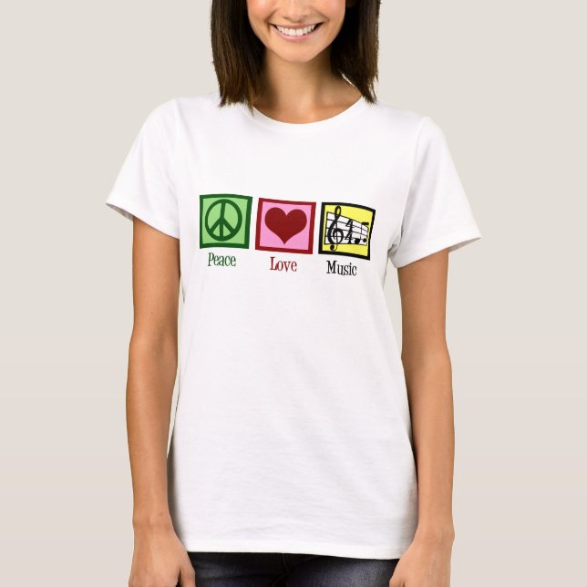 Peace Liebe Music T-Shirt (Vorderseite)