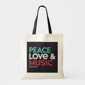 Peace Liebe & Music Tote Bag - Spread Positivity" Tragetasche