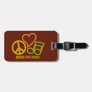 Peace Liebe Musik - Gepäckmarke Gepäckanhänger