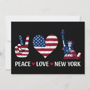 Peace Liebe New York Einladung