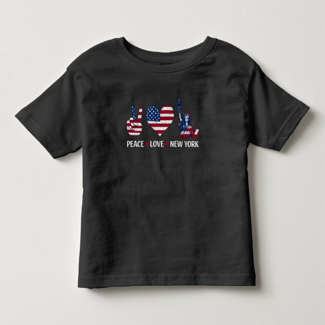 Peace Liebe New York Kleinkind T-shirt (Vorderseite)