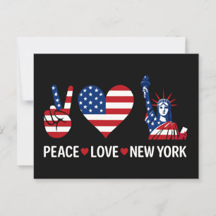 Peace Liebe New York Postkarte