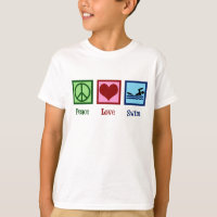 Peace Liebe Niedlich schwimmen Kinder