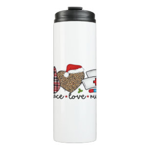 Peace Liebe Nurse, Halloween Klassischer T - Shirt Thermosbecher