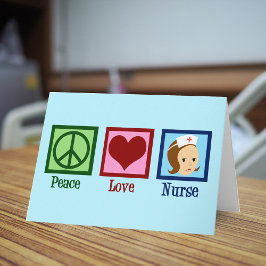 Peace Liebe Nurse Schöne Feriennahrung Feiertagskarte