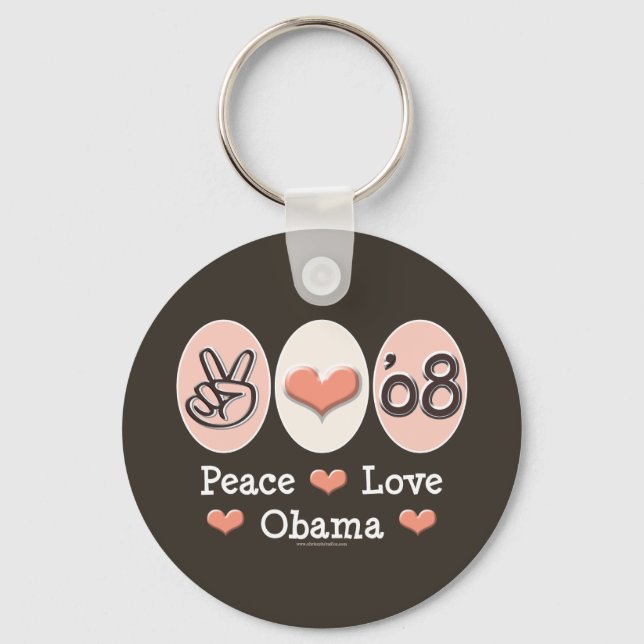 Peace Liebe Obama 08 Schlüsselkette Schlüsselanhänger (Vorderseite)
