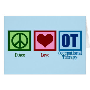 Peace Liebe Occupational Therapy Blue OT Card