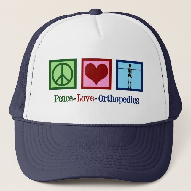 Peace Liebe Orthopädie Niedlich Orthopädie Truckerkappe (Vorderseite)