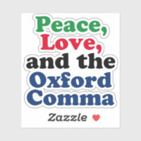 Peace Liebe Oxford Comma English Grammar Spaß