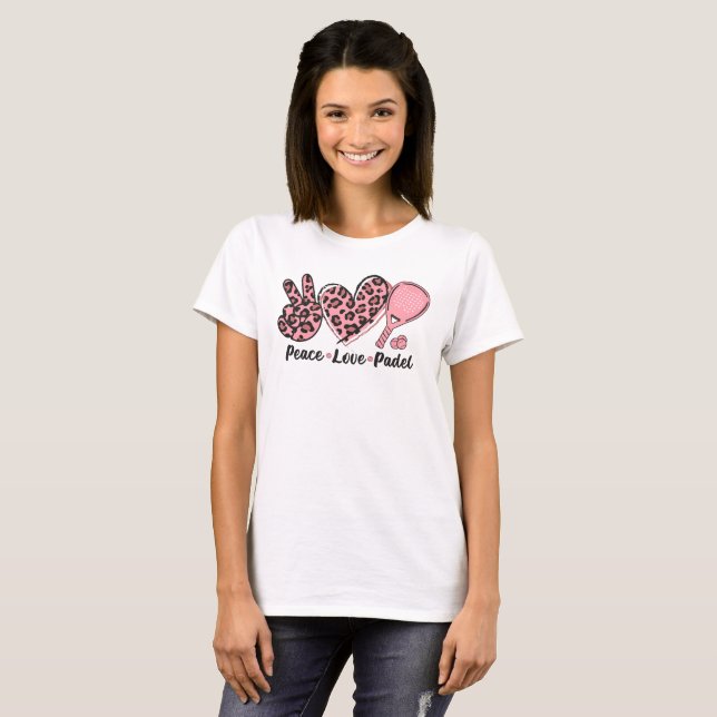 Peace Liebe Padel Mama I Liebe Padel Tennis Frauen T-Shirt (Vorne ganz)