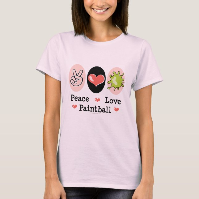 Peace Liebe Paintball Bio T-Shirt (Vorderseite)