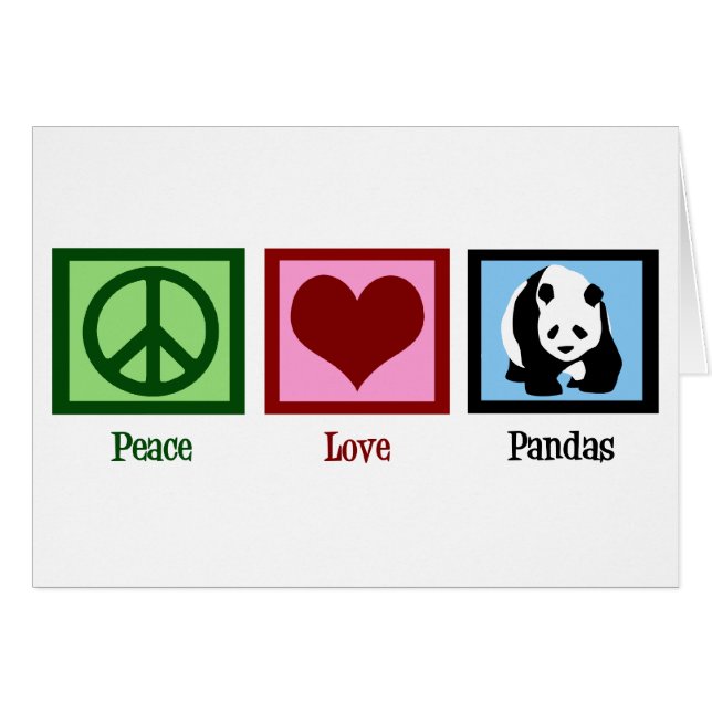 Peace Liebe Pandas (Vorderseite (Horizontal))