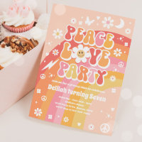 Peace Liebe Party Hippie Rainbow 70er Birthday Par