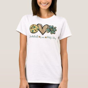 Peace Liebe Patty's Day Basketball Kleeblatt St Pa T-Shirt