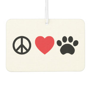 Peace Liebe Paw Car Air Freshener Autolufterfrischer