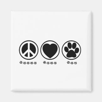 Peace Liebe Paw Magnet