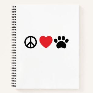 Peace Liebe Paw Notizbuch