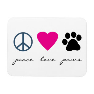 Peace Liebe Paws Magnet